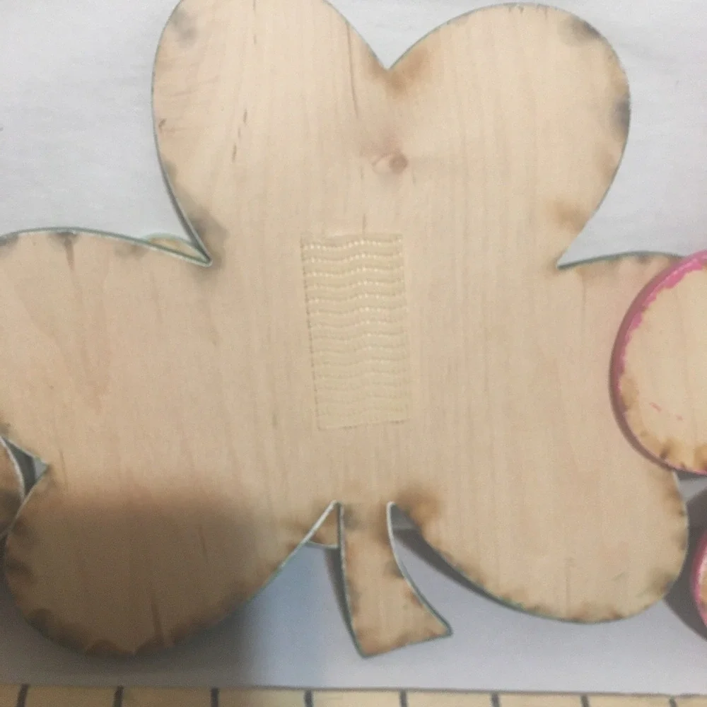 3 Wooden Cutouts For Easter‎ Spring Crafts Clover Flower Bunny 7